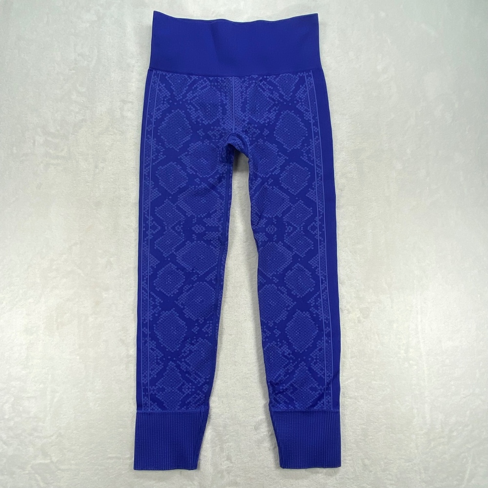 Lululemon‎ Leggings Snake Print High Rise Athletic Yoga Pants Blue Size 4